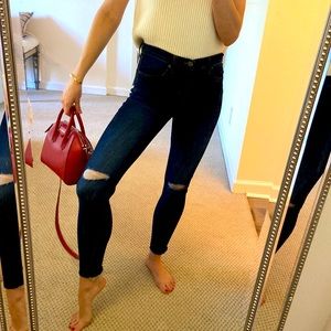 Banana republic dark wash premium denim high rise legging 26.